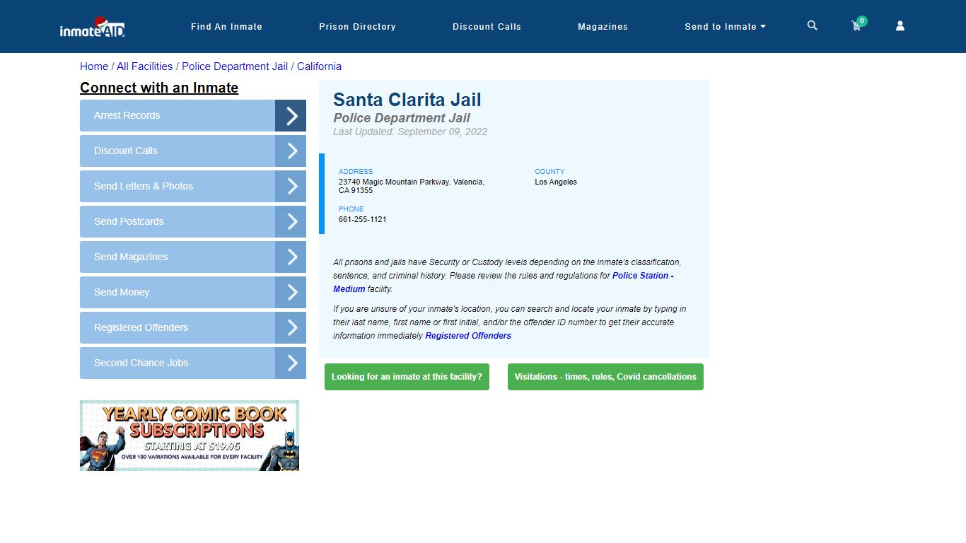 Santa Clarita Jail & Inmate Search - Valencia, CA
